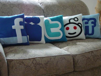 social media pillows