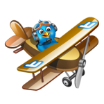 twitter-plane-brown-icon