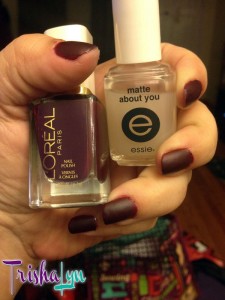 L'Oreal & Essie Matte Manicure L'Oreal & Essie Matte Manicure