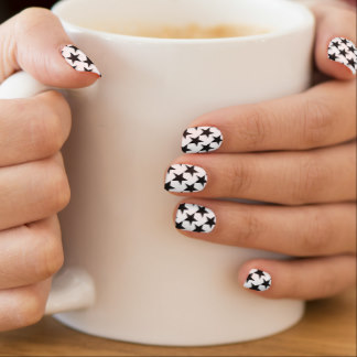 Black Stars Fingernail Wraps at Zazzle