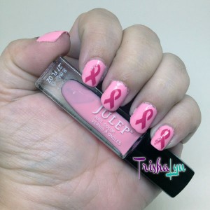 Save the Tatas Breast Cancer Ribbon Manicure