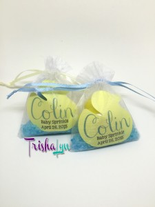 Rubber Ducky Baby Sprinkle Bath Salt Favors (Front)