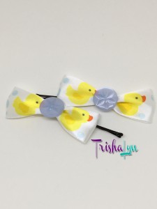 Rubber Ducky Baby Sprinkle Hair Bows