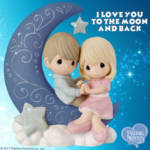 Precious Moments “I Love You To The Moon And Back” Bisque Porcelain Figurine